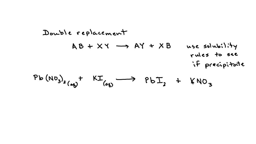 Solved Solutions Of Lead Ii Nitrate And Potassium Iodide Are Mixed Does A Precipitation