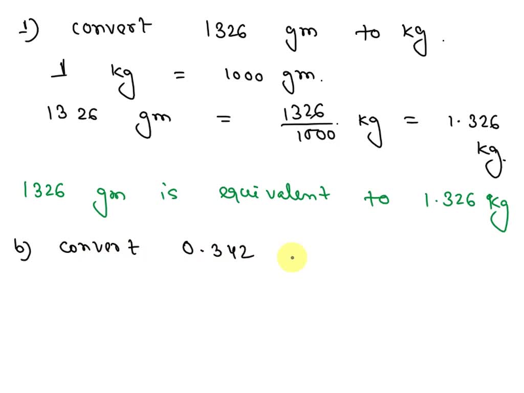 SOLVED: Use the metric conversion table to convert the metric ...