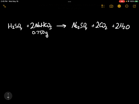 1-what-is-the-molarity-of-sulfuric-acid-if-3253-ml-of-h2so4-is-required-to-neutralize-0750-g-of-sodium-hydrogen-carbonate-nahco3-please-show-work-46618