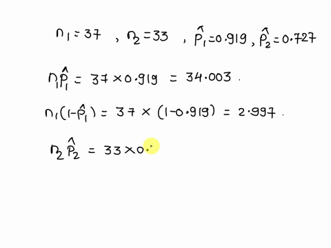 determine-whether-the-normal-distribution-can-be-used-to-compare-the-following-population-proportions-ni-37-nz-33-p1-0919-pz2-0727-step-2-of-2-are-the-conditions-for-using-the-normal-distrib-34063