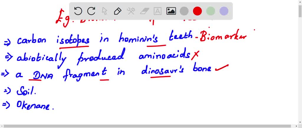 SOLVED: Select examples of biomarkers in the fossil record: carbon ...