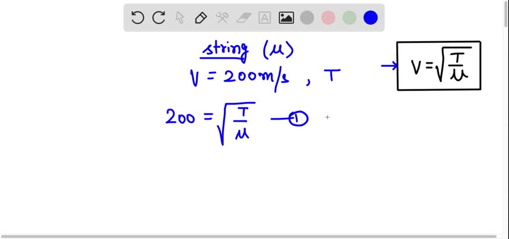 SOLVED:The wave speed on a string under tension is 200 m/s. What is the ...