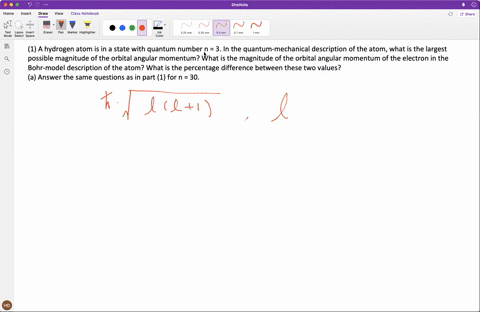 1-a-hydrogen-atom-is-in-a-state-with-quantum-number-n-3-in-the-quantum-mechanical-description-of-the-atom-what-is-the-largest-possible-magnitude-of-the-orbital-angular-momentum-what-is-the-m-52273
