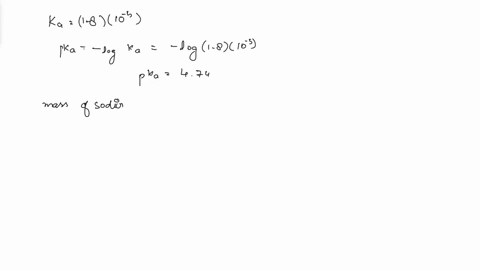 what-mass-in-grams-of-sodium-acetate-ch3coona-must-be-added-to-10000-ml-of-a-0109-m-solution-of-acetic-acid-in-order-to-prepare-a-buffer-solution-with-a-ph-of-470-the-ka-of-acetic-acid-is-18-04688