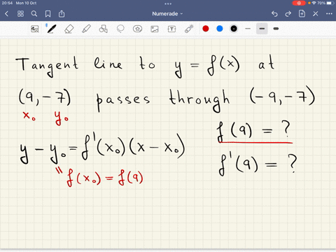 the-tangent-line-to-yfx-at-97-passes-through-the-point-97-compute-the-following-a-f9-b-f9-34784