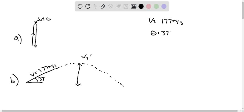 Upward Projectile SOLVED: A projectile is fired straight upward at 177 m/s. How fast is ...