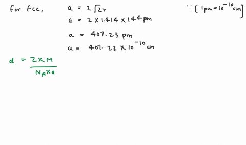 gold-au-crystallizes-in-a-face-centered-cubic-structure-the-radius-of-the-gold-atom-is-144-pm-calculate-the-density-of-solid-gold-in-gcm3-01521