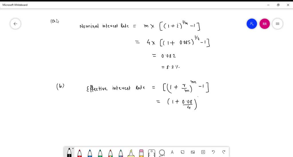 SOLVED: Problem 2: An interest rate of 8% compounded semi-annually is how  many percent if compounded quarterly. Given: Interest rate = 8% Compounding  frequency = semi-annually Required: Interest rate compounded quarterly  Solution