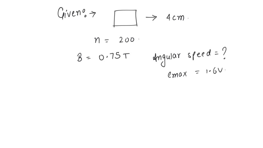 SOLVED The armature of a demonstrator generator consists of a flat