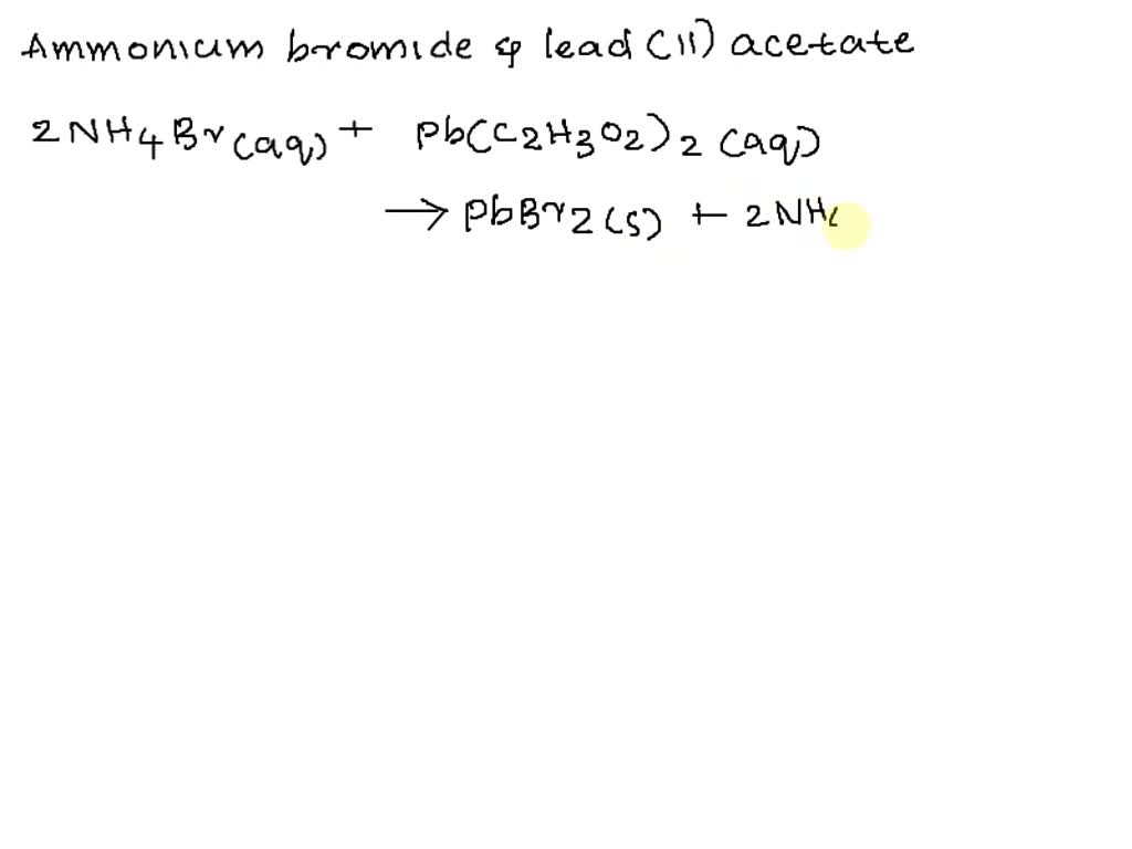 Solved Consider The Chemical Reaction That Takes Place Between Aqueous Lead Il Nitrate And