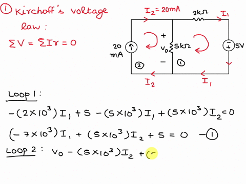 22o-consider-the-circuit-shown-in-figp220-figure-p220-2k0-w-vo-5k-20-ma-v-figure-p220-full-alternative-text-find-vo-using-kirchoff-s-laws-and-ohms-law-test-the-solution-for-vo-by-verifying-t-06684