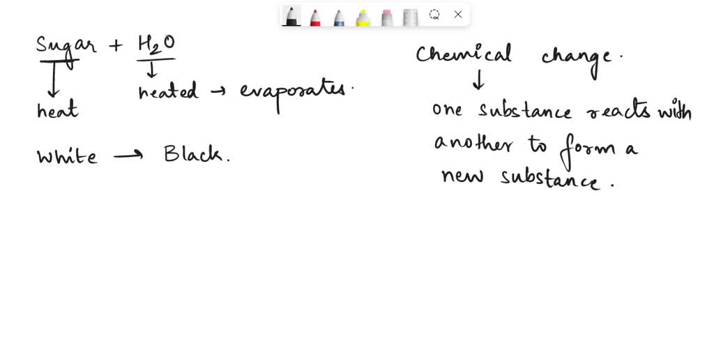 SOLVED: In a beaker, sugar is dissolved in water, and then the water is ...