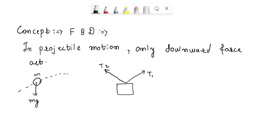 SOLVED 12. Draw a FBD for each of the following The ball is rising in