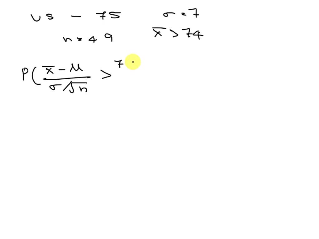 SOLVED The life expectancy in the United States is 75 with a standard