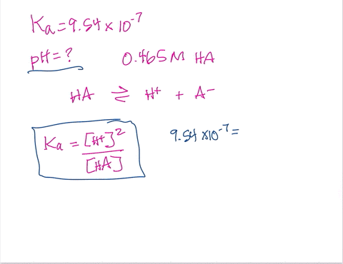 the-ka-of-a-weak-monoprotic-acid-is-954-x-10-7-calculate-the-ph-of-a-0465-m-solution-in-water-monoprotic-acids-ionize-in-this-pattern-ha-aq-h-aq-a-aq-97046