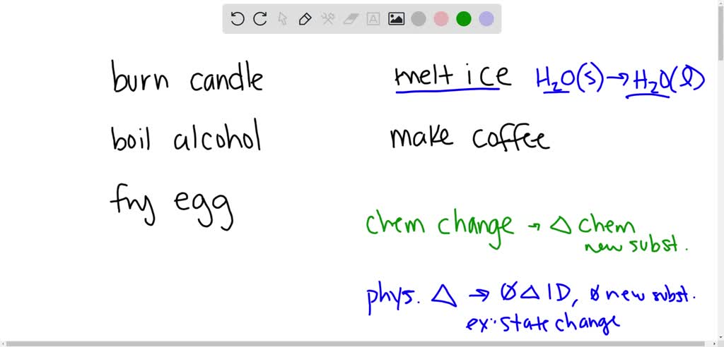 SOLVED: 'Which of these are examples of chemical changes? Check all