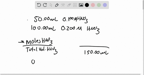 a-solution-was-prepared-by-mixing-5000-ml-of-0100-m-hno3-and-10000-ml-of-0200-mhno3-calculate-the-molarity-of-the-final-solution-of-nitric-acid-20752