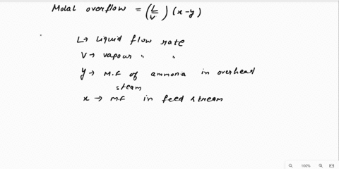 an-ammonia-water-system-essentially-at-its-bubble-point-is-processed-in-a-trayed-stripping-column-with-an-external-kettle-boiler-to-recover-the-majority-of-the-ammonia-a-constant-molal-overf-76104
