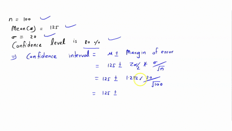 in-a-simple-random-sample-of-100-electronic-components-produced-by-a-certain-method-the-mean-lifetime-was-125-hours-assume-that-component-lifetimes-are-normally-distributed-with-population-s-95029