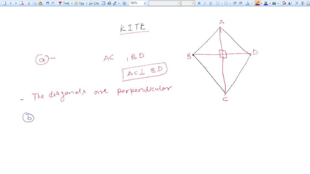 SOLVED: 'Kites have diagonals that are perpendicular: True False'