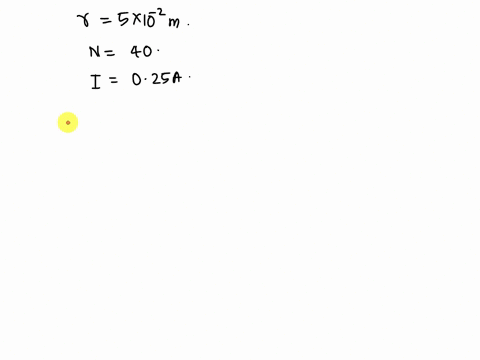 a-circular-coil-of-radius-5-x-10-2-m-and-with-40-turns-is-carrying-a-current-of-o25-a-determine-the-magnetic-field-of-the-circular-coil-50562