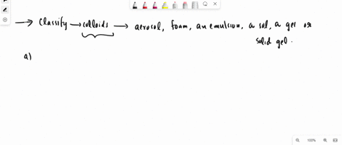 classify-each-of-the-following-colloids-as-either-an-aerosol-foam-a-emulsion-sola-gel-or-a-solid-sol-example-colloid-type-foat-rubber-foam-beaten-egg-whites-emulsion-face-cream-gel-22784