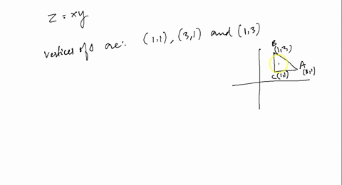 find-the-volume-under-the-surface-z-xy-and-above-the-triangle-with-vertices-11-31-and-13-17307