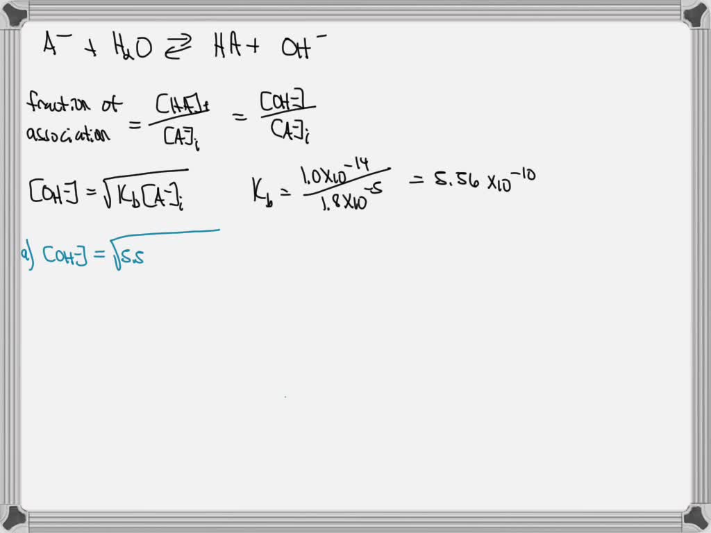 10 Chal Ki Xxx Video - SOLVED: Calculate the fraction of association (Î±) for 1.00 Ì 10â€“1, 1.00 Ì 10â€“2,  and 1.00 Ì 10â€“3 M sodium acetate. Does Î± increase or decrease with  dilution? The Ka for acetic acid is 1.8 x 10-5.