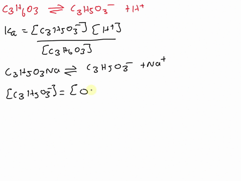 calculate-the-percent-ionization-of-0115-m-lactic-acid-in-a-solution-containing-7510-3-m-sodium-lactate-ka-of-lactic-acid14x10-4-49447