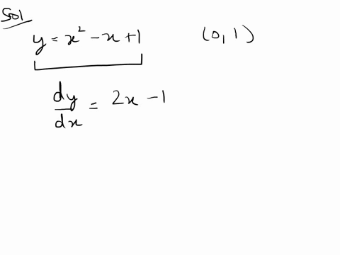 find-the-equation-of-the-tangent-line-to-the-curve-y-x2-x-1-at-the-point-01-write-the-answer-in-slope-intercept-form-29873