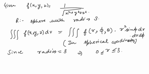 evaluate-the-triple-integral-of-f-xy2-in-spherical-coordinates-over-the-bottom-half-of-the-sphere-of-radius-3-centered-at-the-origin_-vxyz2-enter-the-exact-answers-enclose-arguments-of-funct-09405
