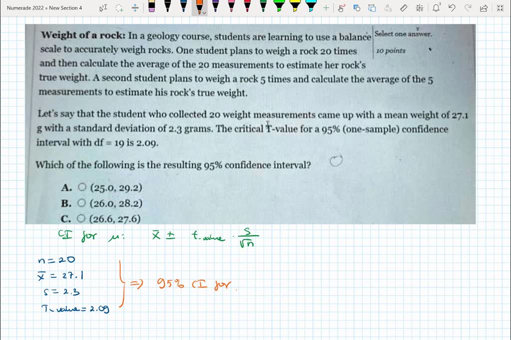 SOLVED Weight of a rock In a geology course, students are learning to