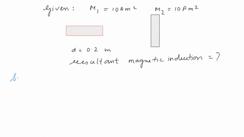 two-identical-short-bar-magnets-each-having-magnetic-moment-of-10-am2-are-arranged-such-that-their-axial-lines-are-perpendicular-to-each-other-and-their-centres-be-along-the-same-straight-line-in-a-ho