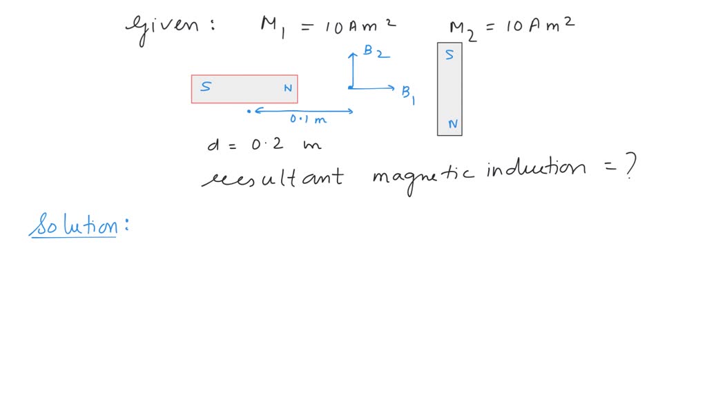 SOLVED: Two identical short bar magnets, each having magnetic moment of ...