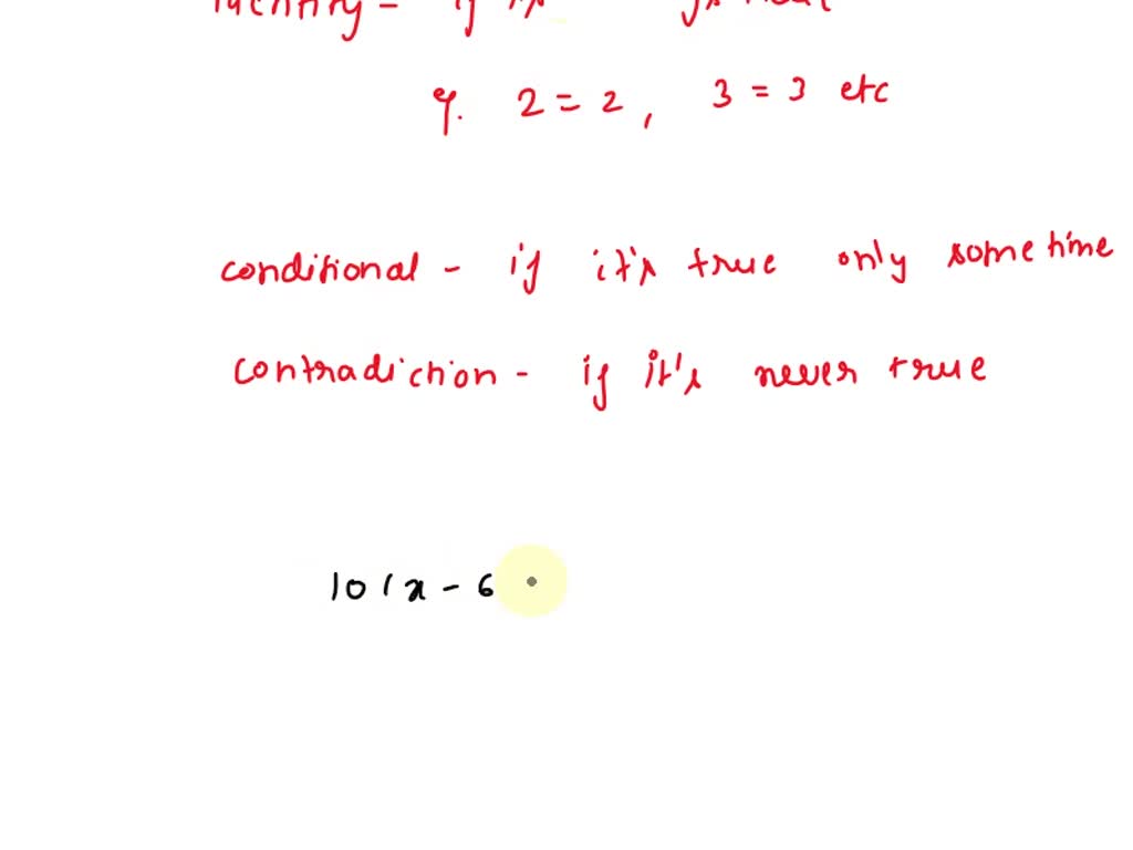 Solved determine if the following equation is a conditional equation