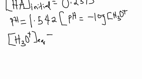 the-acid-dissocciation-equation-for-the-weak-acid-ha-is-haaq-h2ol-a-aq-h3oaq-what-is-concentration-of-dissociated-acid-molecules-a-and-undissociated-acid-ha-in-solution-of-a-weak-acid-at-equilibrium-i