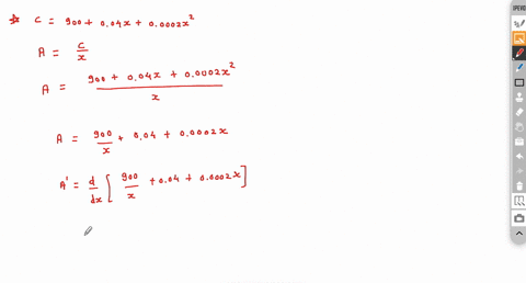7-a-company-estimates-that-the-cost-in-dollars-of-producing-x-units-of-product-can-be-modeled-by-c-900004x-00002x-0-find-the-production-level-that-minimizes-the-average-cost-per-unit-41325