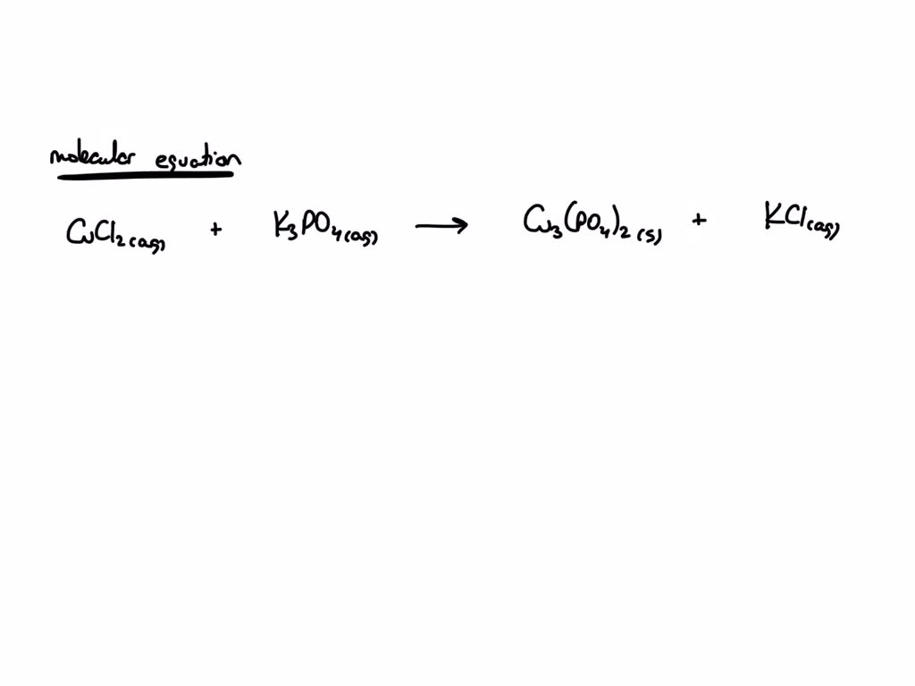 SOLVED Complete and balance the molecular equation for the reaction of