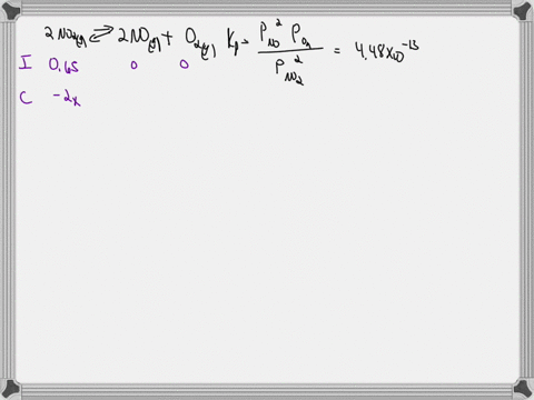 nitrogen-dioxide-decomposes-according-to-the-reaction-2-no2g-2-nog-o2g-where-kp-448-1013-at-a-certain-temperature-if-065-atm-of-no2-is-added-to-a-container-and-allowed-to-come-to-equilibrium-73897