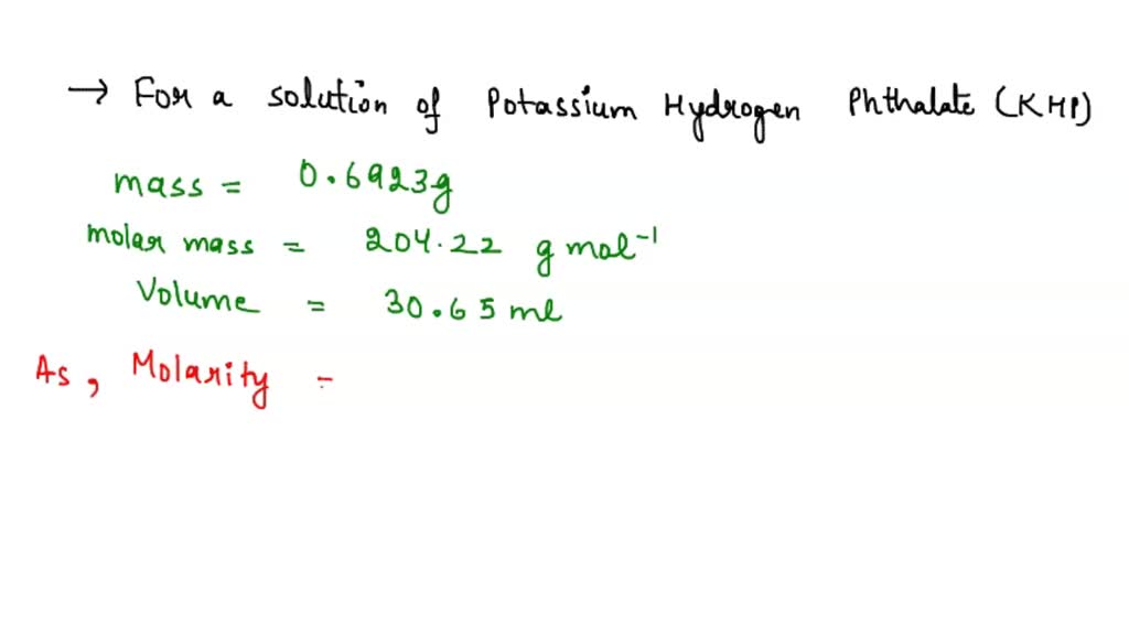 Solved: You Want To Determine The Concentration Of Acid In A Particular 