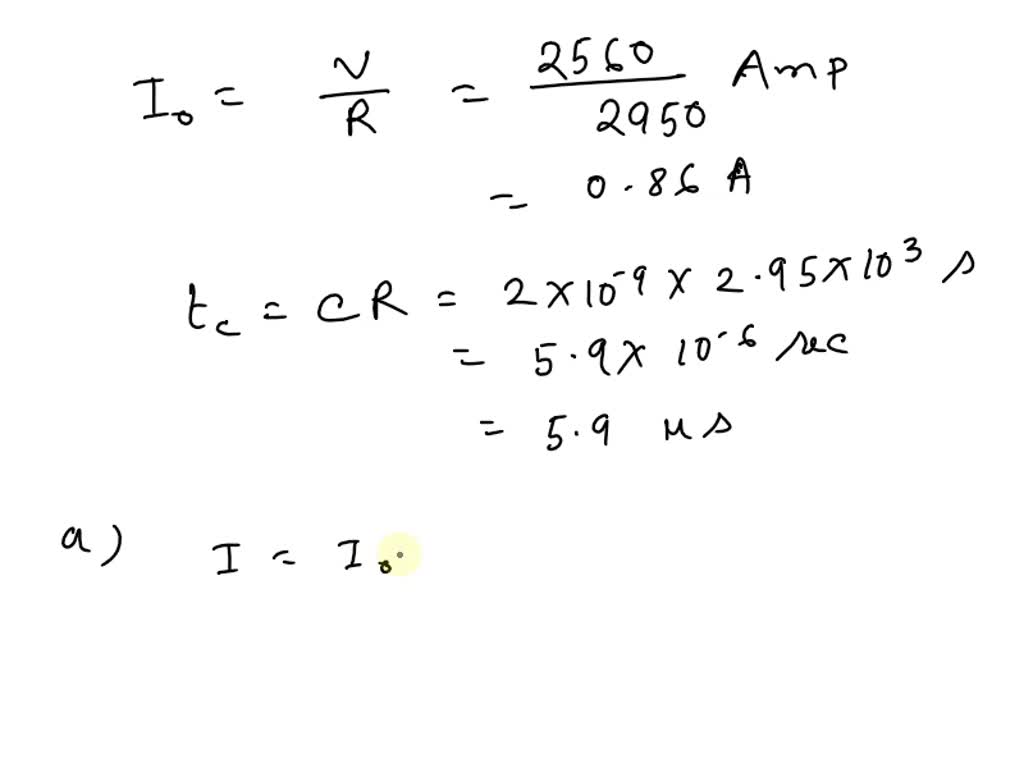 SOLVED: A 2.00-nF capacitor with an initial charge of 5.95 C is ...