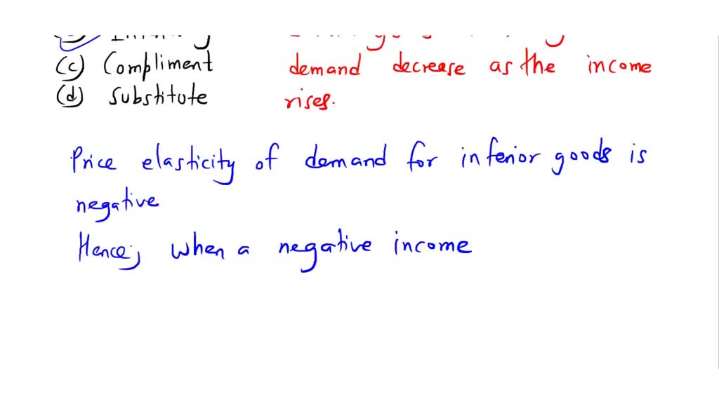a negative income elasticity of demand indicates that the product
