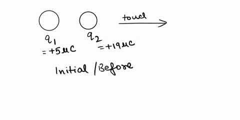 two-identical-brass-balls-mounted-on-wooden-posts-initially-have-different-amounts-of-charge-one-5-c-and-the-other-19-c-the-balls-are-allowed-to-touch-and-then-are-separated-again-what-is-th-06916