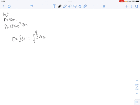 as-shown-in-the-figure-a-plastic-rod-having-a-uniformly-distributed-charge-q-has-been-bent-in-a-60-circular-arc-of-radius-r-90-m-if-the-linear-charge-density-l-is-equal-to-18x109-cm-what-is-46123