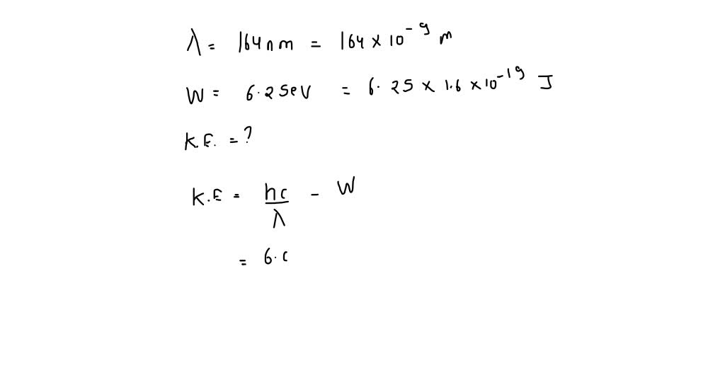 SOLVED: 26. If a beam of light with wavelength = 164 nm strikes a metal ...