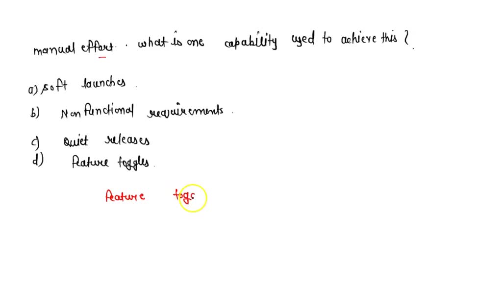 SOLVED: The goal is a fast delivery process, ideally requiring little ...