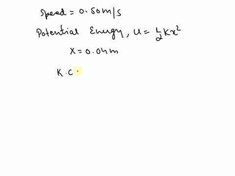 a-050-kg-block-attached-to-an-ideal-spring-with-a-spring-constant-of-80-nm-oscillates-on-ahorizontal-frictionless-surface-when-the-spring-is-40-cm-longer-than-its-equilibrium-length-thespeed-42244