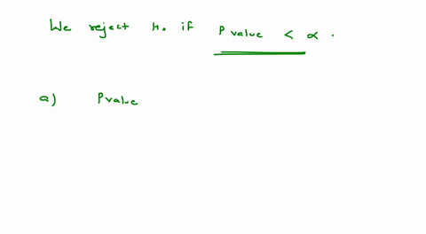 the-p-value-for-a-hypothesis-test-is-0064-for-each-of-the-following-significance-levels-decide-whether-the-null-hypothesis-should-be-rejected-a-alpha-equals010-b-equals005-44868