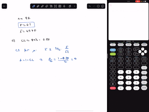 a-sample-of-size-n-92-is-drawn-from-normal-population-whose-standard-deviation-is-0-61-the-sample-mean-is-x-4575_-part-1-of-2-a-construct-80-confidence-interval-for-p-round-the-answer-to-at-28077
