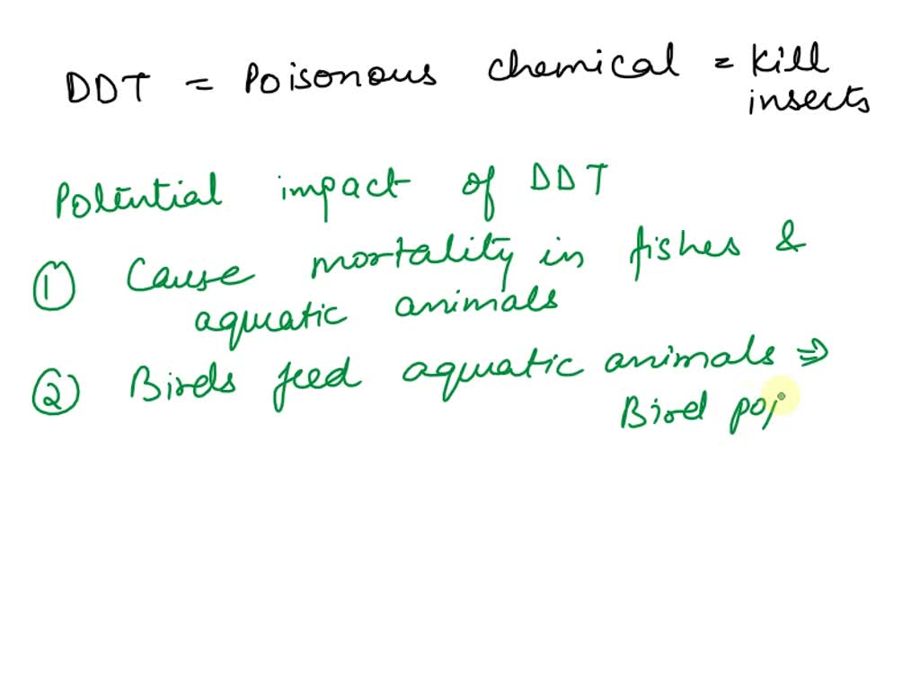 SOLVED: Post-Lab Questions DDT is also toxic to fish and aquatic